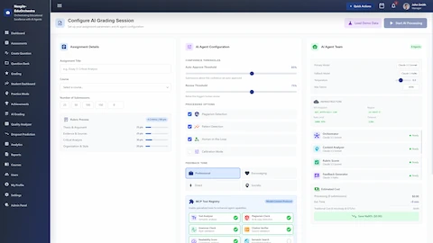 Enterprise Agentic AI-Powered Automated Grading & Feedback System interface